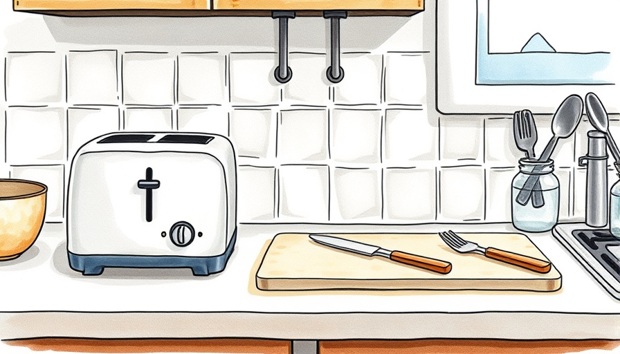 Separate kitchen tools and toaster demonstrating gluten-free cross-contamination prevention methods